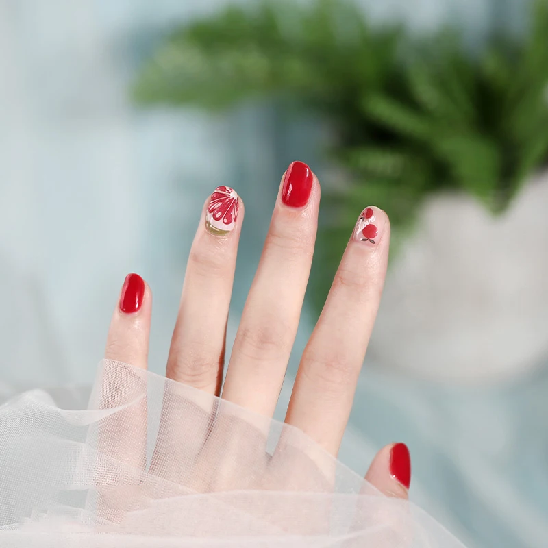 2020 DIY 3D наклейки для дизайна ногтей клейкие инструмент клубника фрукты лето
