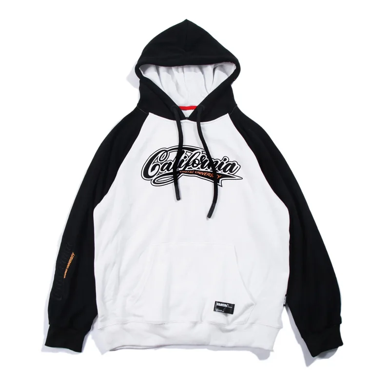 Ретро Уличная мужская толстовка с капюшоном оверсайз хип-хоп Харадзюку С