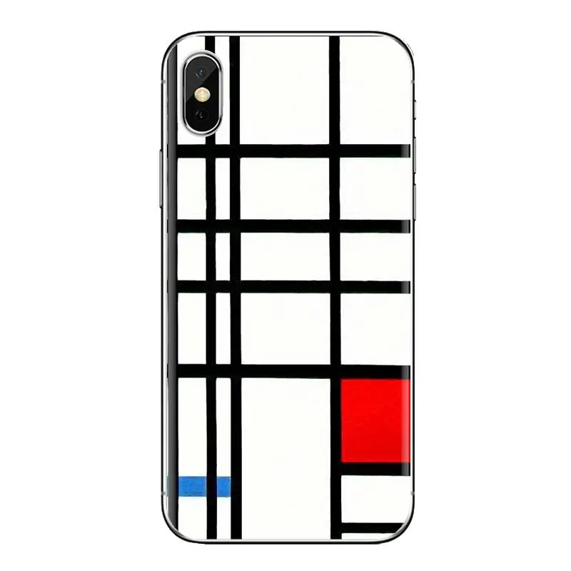 Чехлы для телефонов bauhaus abstract piet mondrian iPhone XS Max XR X 4 4s 5 5S 5C SE 6 6S 7 8 Plus samsung Galaxy J1 J3 J5 J7 A3 A5