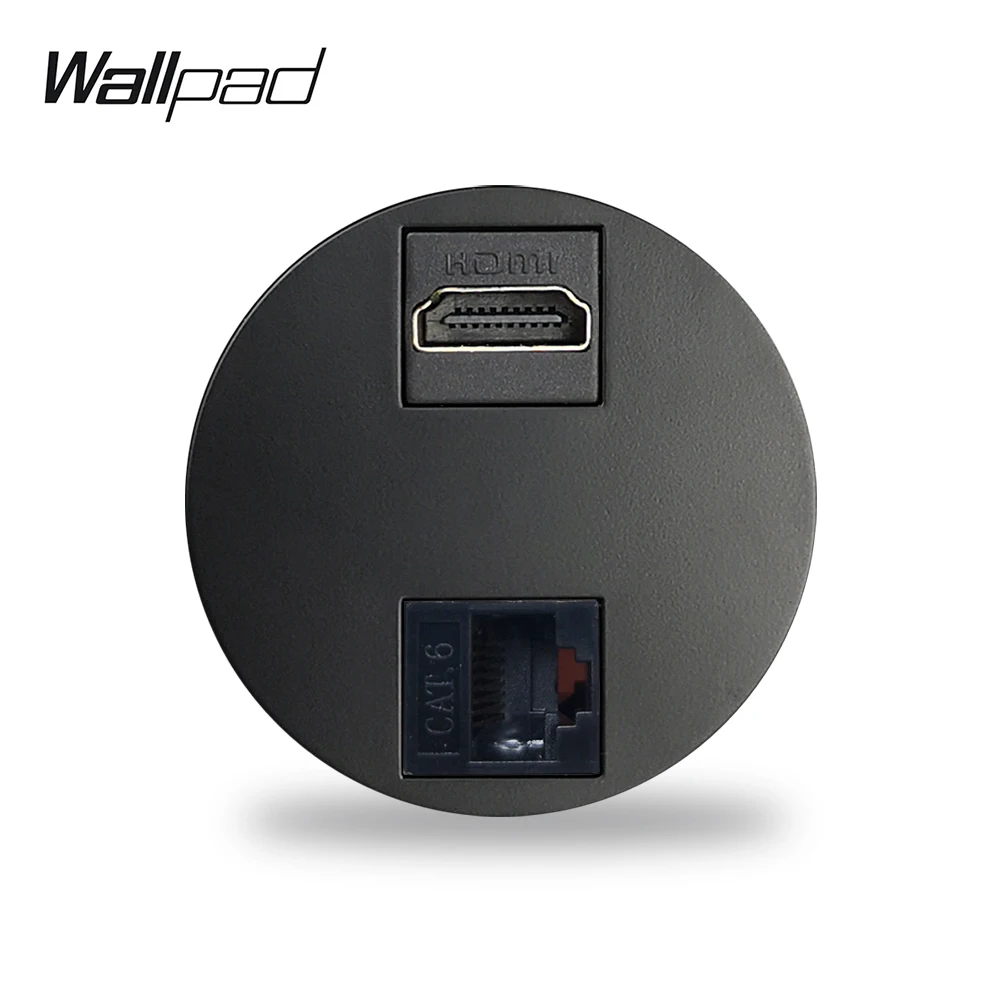 

Wallpad L6 HDMI с RJ45 розетка черная белая серая золотая