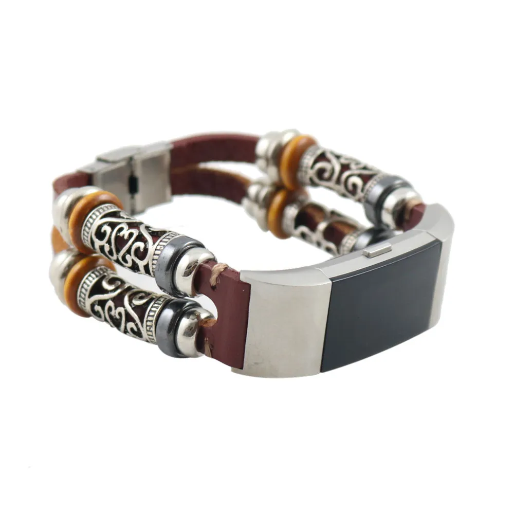 Сменный кожаный ремешок для браслета Fitbit Charge 2 модный спортивный браслет