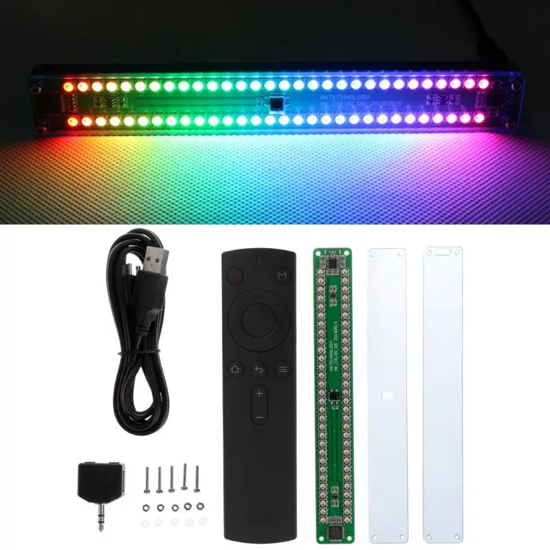 Двойной 30 цветной музыкальный аудиоспектральный индикатор уровня стерео