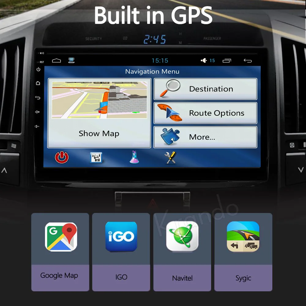 Автомобильная Мультимедийная система Krando автомагнитола с сенсорным IPS экраном 9