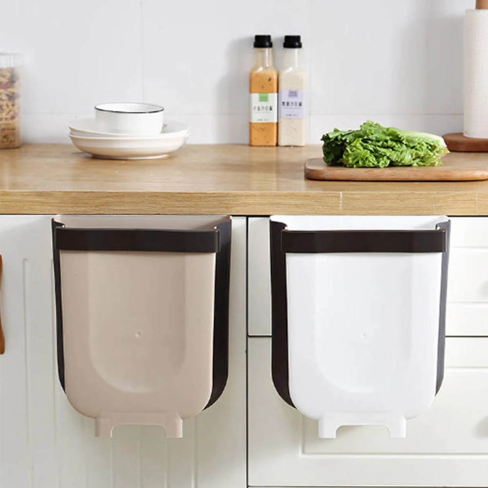 Настенное складное мусорное ведро кухонный шкаф дверь шкафа подвесная мусорная