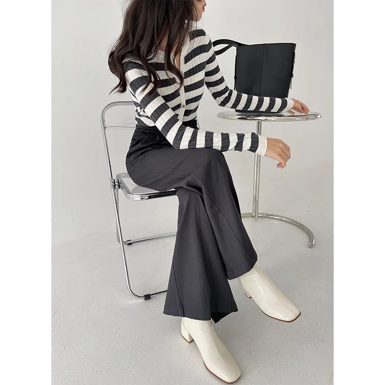 

Осень/Зима 2021 Новинка тонкие прямые женские брюки с подвеской на талии