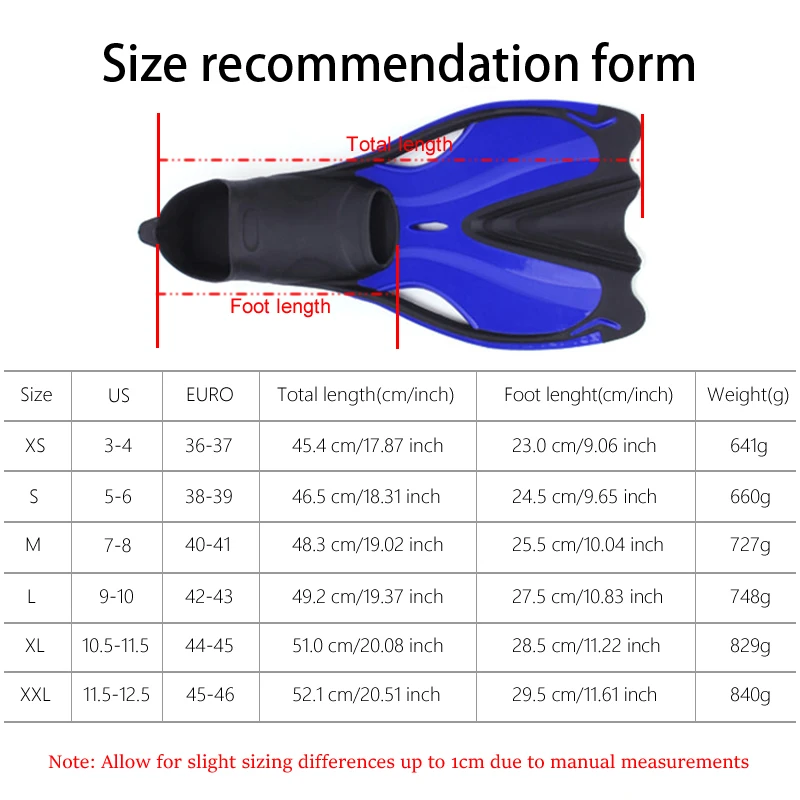 

Swimming Fins Adult Snorkeling Foot Flippers KIDS Diving Fins Beginner Swimming Equipment Portable Adult & Kids Diving Flippers