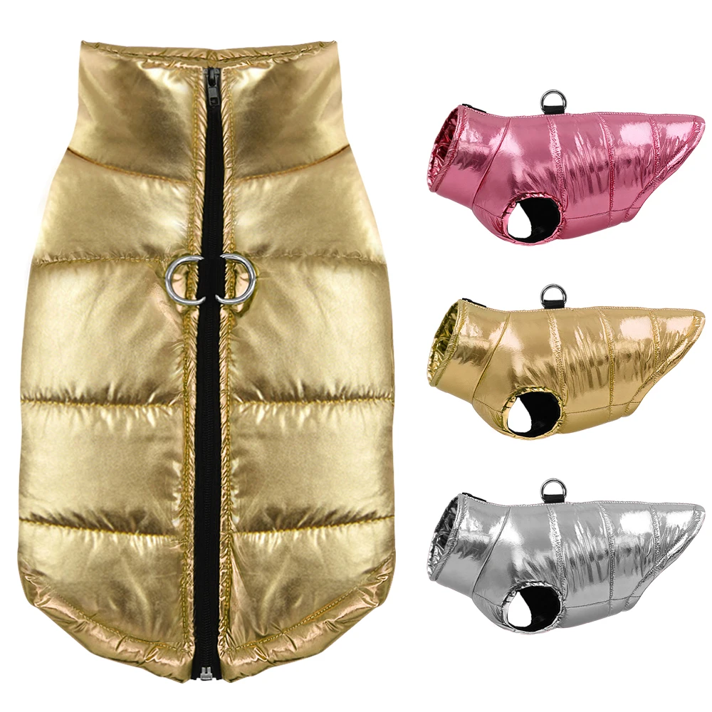 Теплая одежда для собак зимнее пальто маленьких водонепроницаемая жилетка