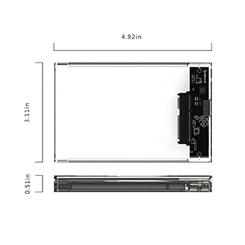 2 5 дюйма корпус для жесткого диска SATA 3 0 к USB Гбит/с 6 ТБ Поддержка Windows 7/8/10 HD внешний