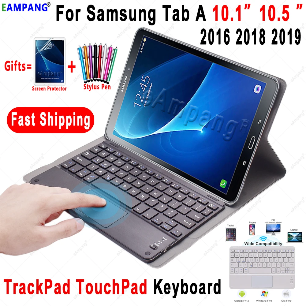 Чехол для клавиатуры с сенсорной панелью Samsung Galaxy Tab A6 A 10 1 2016 2019 5 T510 T580 T590 TtrackPad 2018