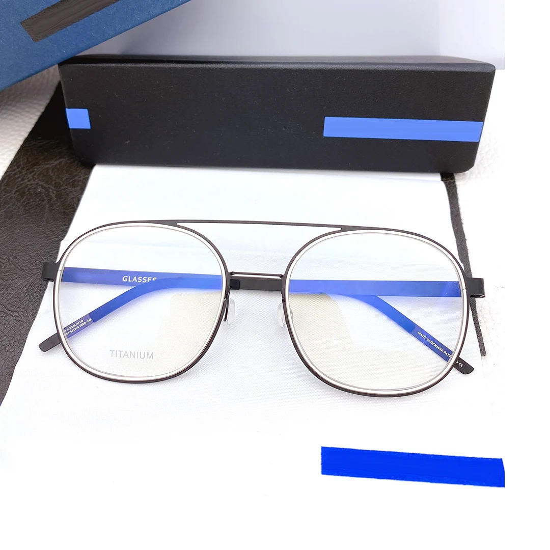

Denmark Brand Lightweight Glasses Frame Men Women Vintage Circle Eyeglasses Frame Round Titanium Prescription Screwless Eyewear