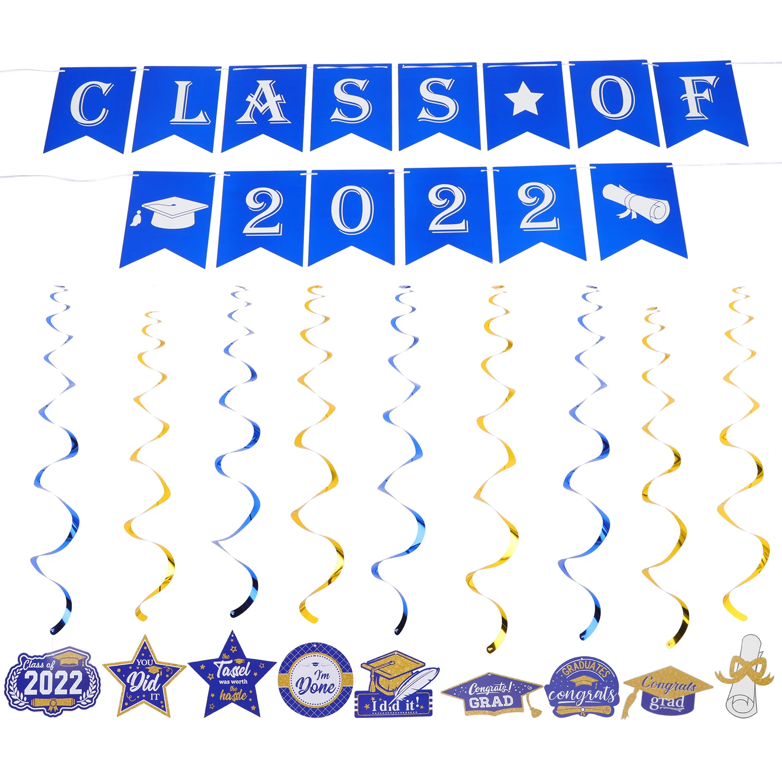 

1Set Paper Craft Spiral Ornaments Party Banners Graduation Party Decors