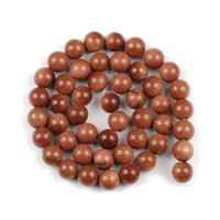 rbfhyer natural golden sand stone beads round spacer loose beads for jewelry making diy bracelet ear studs 154 6 8 10 12mm