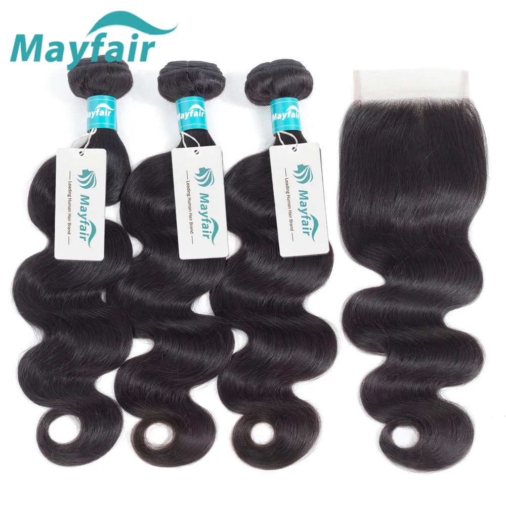 Объемная волна пряди с закрытием бразильские вплетаемые волосы застежка двойной