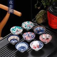 1pcs blue and white porcelain tea cuphand painted cone teacupchinese style pattern teacupstea accessories puer cup