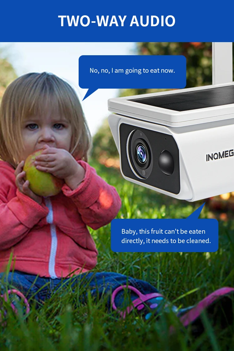 INQMEGA 1080P широкая солнечная панель камеры с низким энергопотреблением