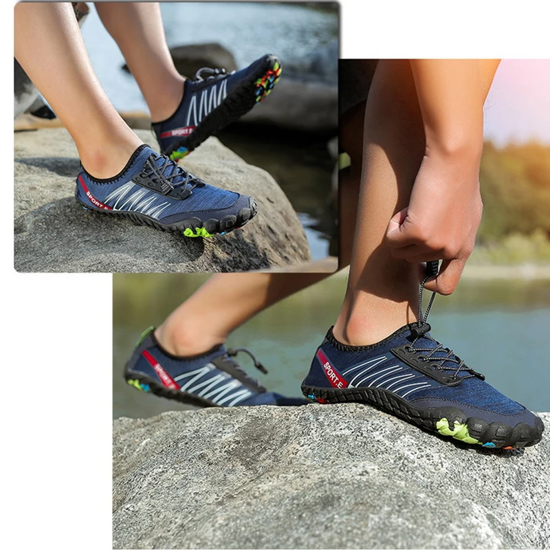 

Quick-Dry In Upstream Beach Wading Shoes Men Breathable Non Slip Aqua Shoes Outdoor Elastic Trekking Swimming Water Shoes