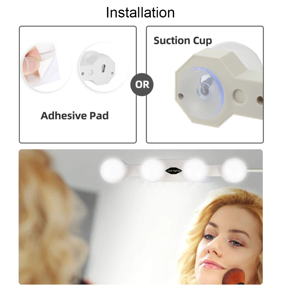 Светильник для зеркала в шкафу макияжа 4 светодиодный лампы|Подсветка туалетного