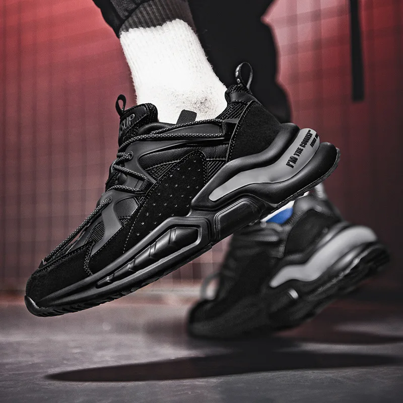 

Модная уличная спортивная обувь большого размера для баскетбола, бега, отдыха, модная мужская обувь на толстой подошве, нескользящая, с высо...