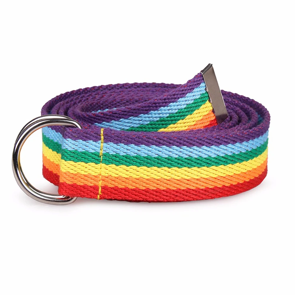 Модная мужская Радужная Обычная лямка мужской поясной ремень повседневный
