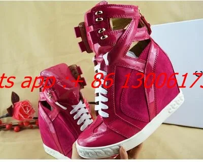 Дизайнерские Брендовые женские ботильоны на танкетке 8 см шнуровке | Обувь