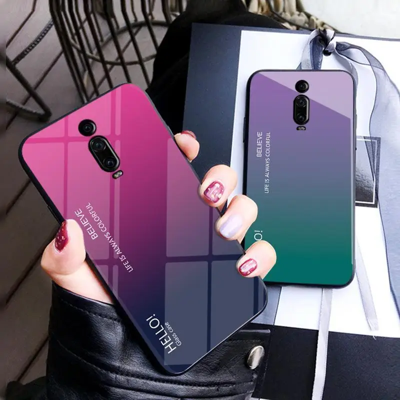 Чехол для xiaomi mi 9 t стеклянный градиентный чехол смартфона redmi k20 pro xio k 20 k20pro 9tpto 20k t9