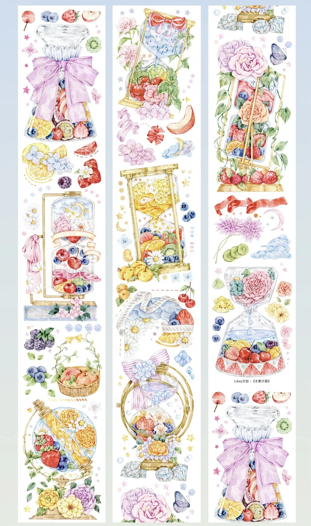 

1 Loop Circulation Fruit Hourglass Pet Decorative Tape