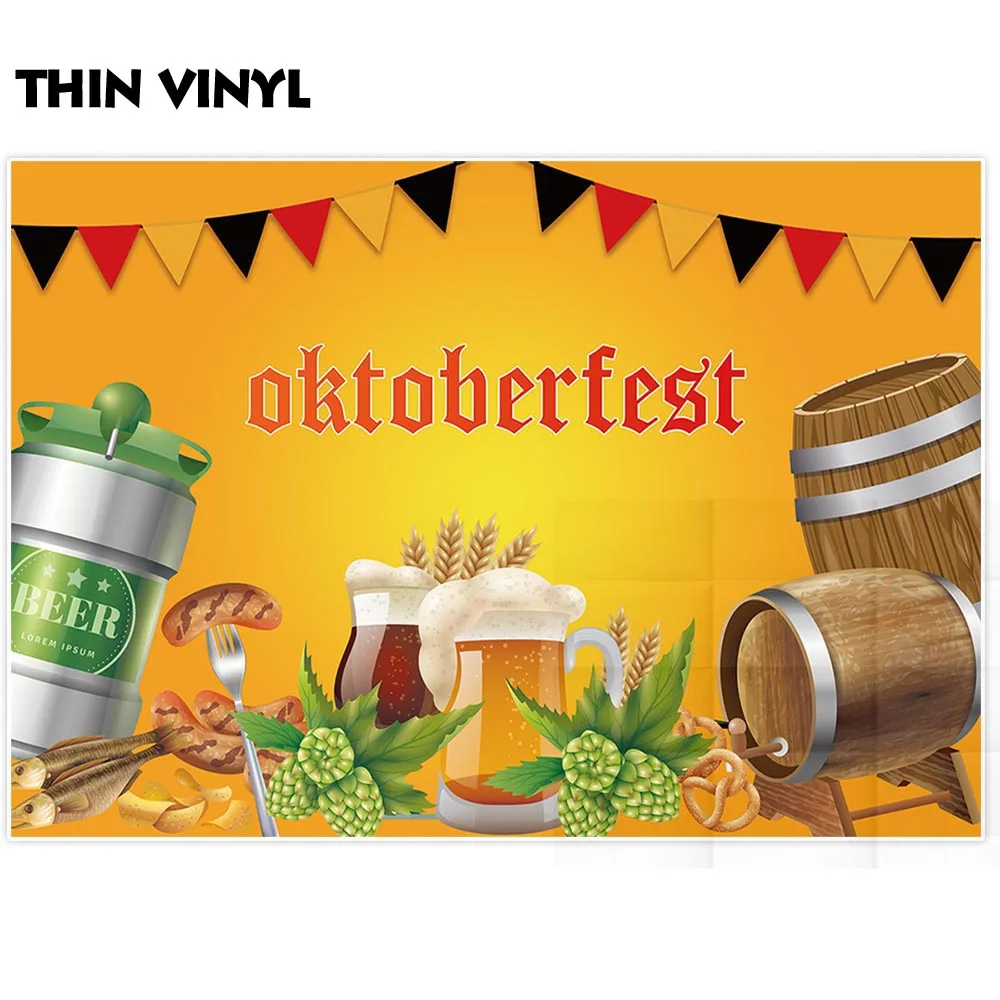 Allenjoy фон для фото пиво колбаса дубовая бочка Германия Вечеринка Октоберфест