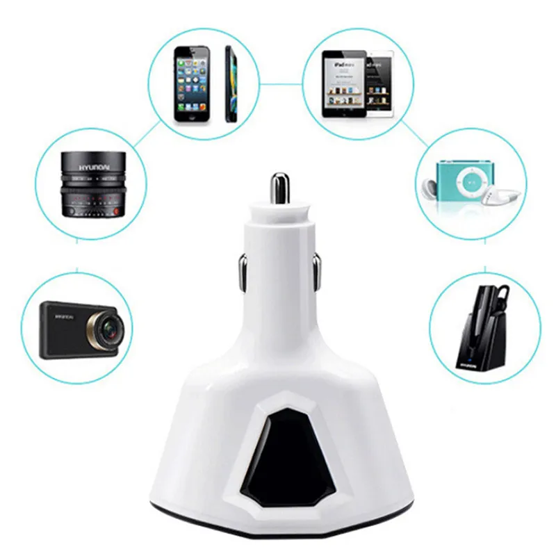 

Hot sale DC 12V Car LCD Cigarette Lighter Socket Splitter Dual USB Charger Power Adapter
