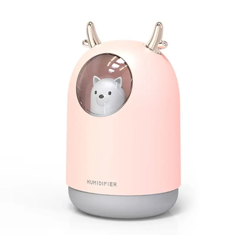 

300ml Bear LED Ultrasonic USB Air Humidifier Aroma Essential Table Oil Diffuser