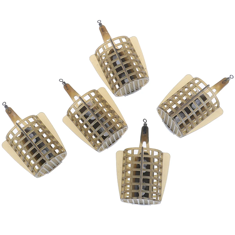 Carp Fishing Feeder Bait Cage Lure Holder Basket Trap with Lead Sinker Tackle 30g/40g/50g/60g/70g | Спорт и развлечения
