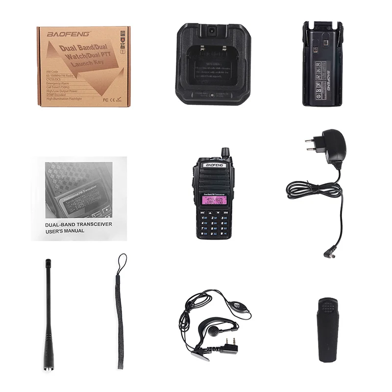 Baofeng UV-82 8W Walkie Talkie 10km For Hunting UV82 Amateur CB Ham Radio Station VHF UHF 8Watts Tri-Power Transceiver UV 82 | Мобильные