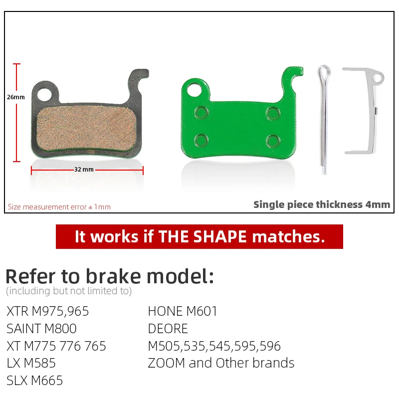 4 пары дисковых керамических тормозных колодок MTB для XTR M975 M966 M596 Saint M800 XT 765 Hone M601 SLX