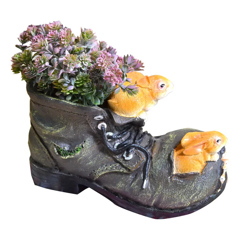 Креативная уличная садовая обувь с изображением сквира украшение для цветочного