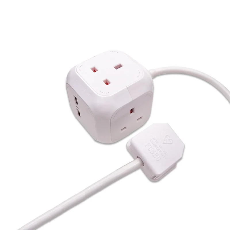 Белый квадратный Рабочий стол Розетка штепсельная розетка стандарта