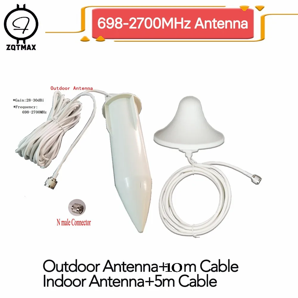 

ZQTMAX 30dBi Omni antenna for 2G 3G 4G cellular repeater GSM UMTS LTE Mobile Signal Booster internet amplifier+cable