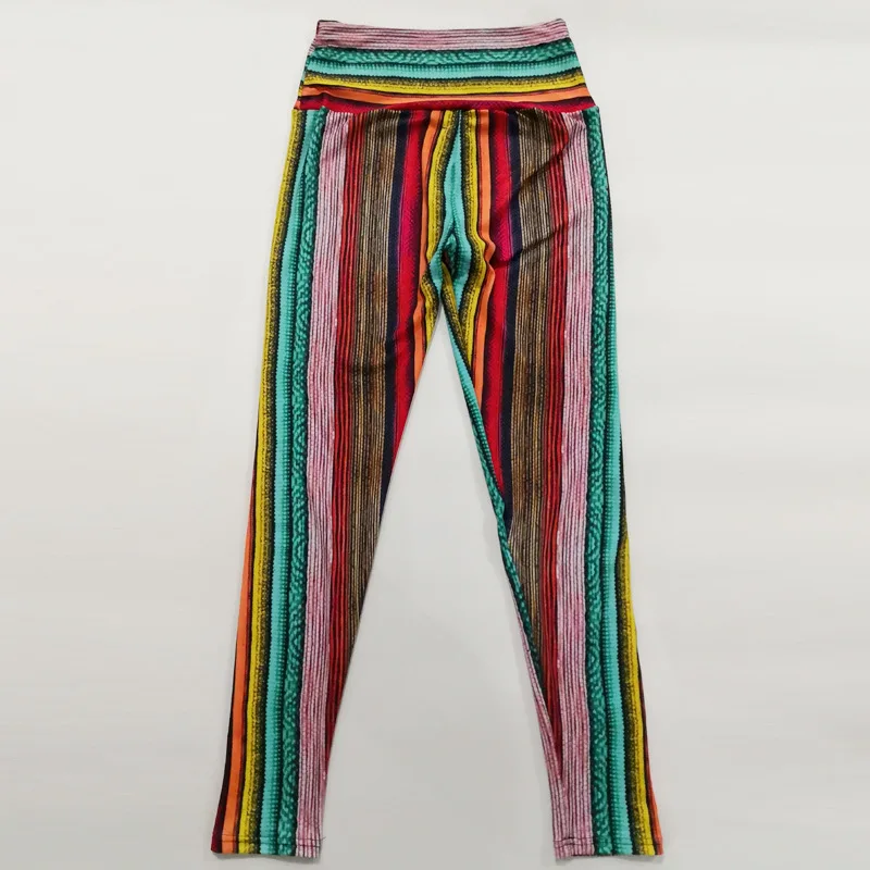 Модные цветные леггинсы с принтом женские спортивные штаны для фитнеса пуш-ап