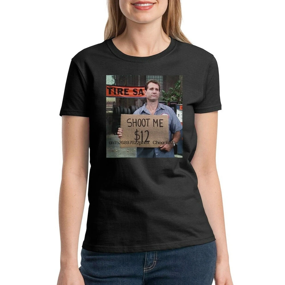 

Married With Children Shoot Me 12 Women's Black T-shirt NEW Sizes S-2XL