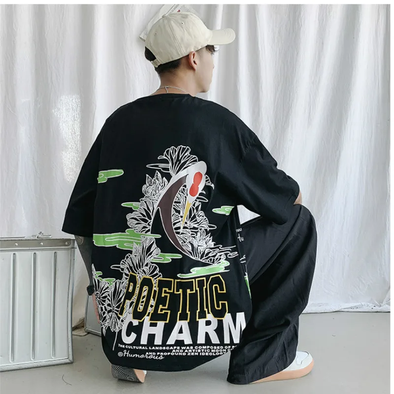 

Футболка мужская в стиле Харадзюку, уличная одежда в стиле хип-хоп, хлопковая рубашка в стиле Kpop, большие размеры 5XL, L0604, лето 2020