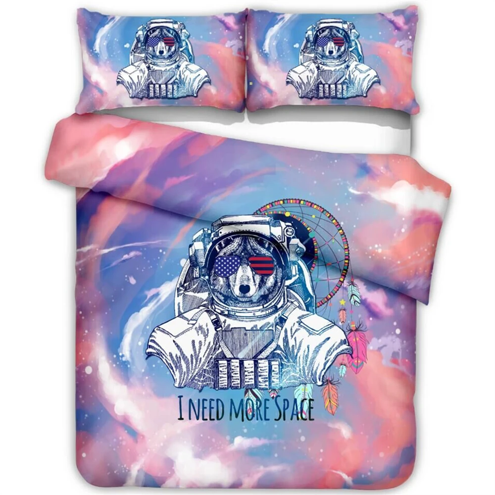 (20) украшение для спальни девочки милый Единорог/с принтом волка пододеяльник