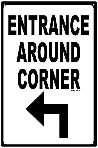 

EHAKB вход вокруг угла металлические уведомления алюминиевый жестяной знак