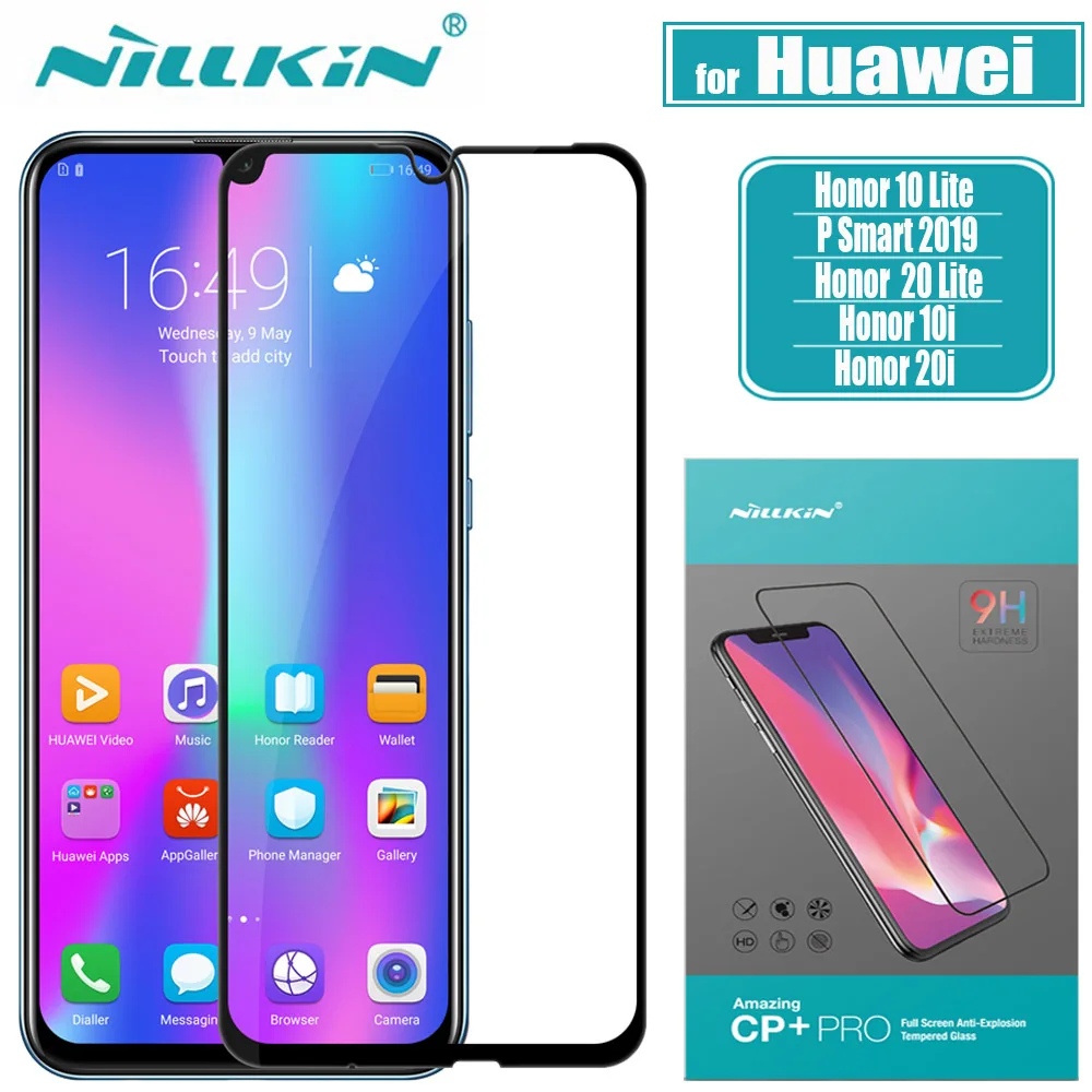Huawei Honor 20 10 Lite стеклянный протектор экрана Nillkin 2.5D полный клей защитный закаленное стекло для huawei Honor 20i 10i