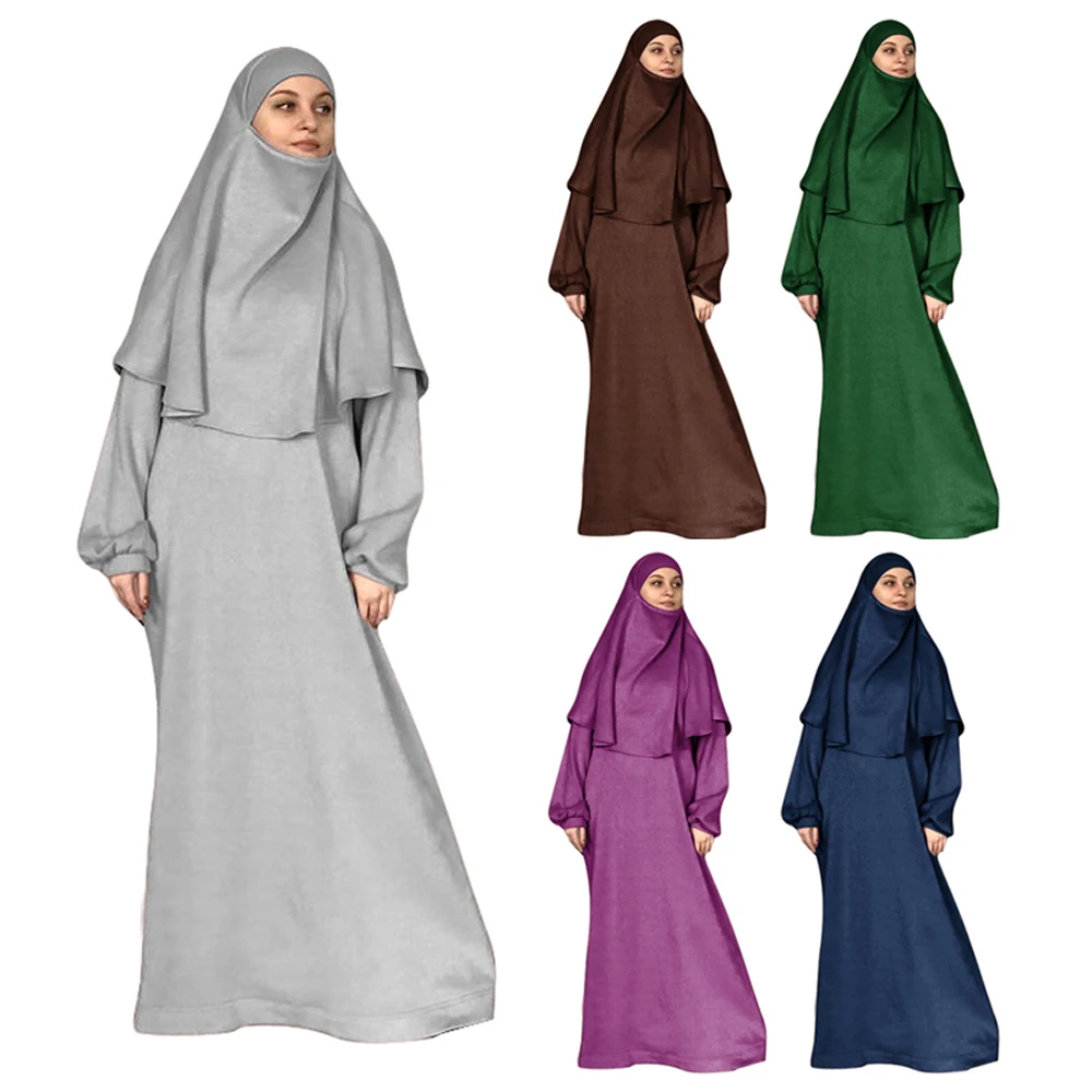 Одежда для мусульманской молитвы Рамадан Abaya с полным покрытием, хиджаб, платье, 2 шт., хиджаб, хиджаб, паранка, Паранджа, Средний Восток, Ислам...