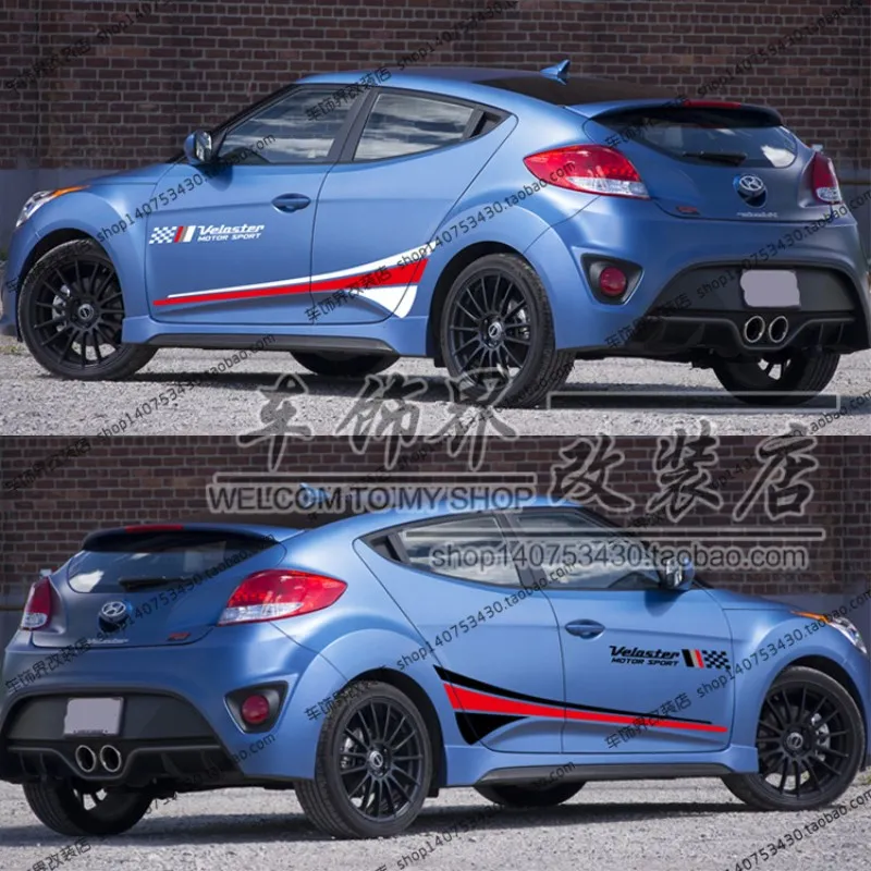 Car stickers FOR Hyundai Veloster body exterior decoration personalized custom sports decal accessories