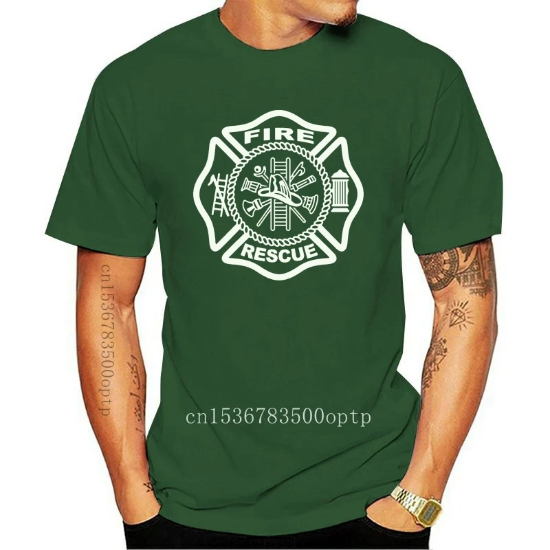 

New FIREFIGHTER FIRE DEPARTMENT RESCUE High Quality T SHIRT GRAPHIC