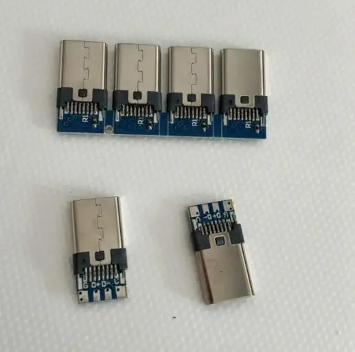 100 шт./лот штекер USB 3. 0 TYPE C 8P с печатной платой тип провода интерфейсный
