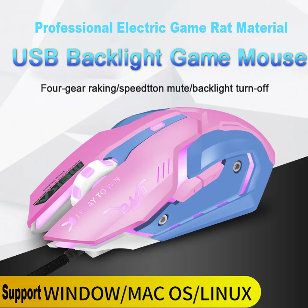 Игровая мышь Raton Ordenador с подсветкой, проводная мышь dpi, USB эргономичная геймерская мышь, профессиональные Мыши для ПК, компьютерная мышь, 19Sep