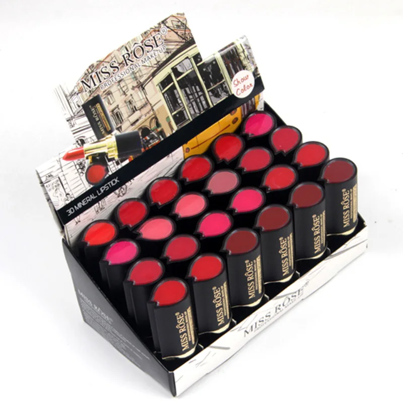 MISS ROSE полностью матовая черная помада 24 в прочный водонепроницаемый стойкий