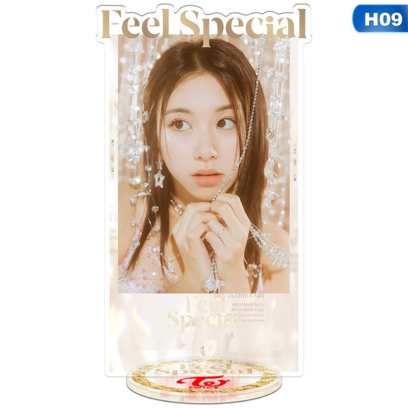 H09 Kpop дважды "Feel Special" Серия стенд фигурка кукла Nayeon Jungyeon стоячий стол Декор акрил 20 см - Цвет: H09