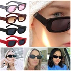 Солнцезащитные очки женские, прямоугольные, винтажные, в стиле ретро