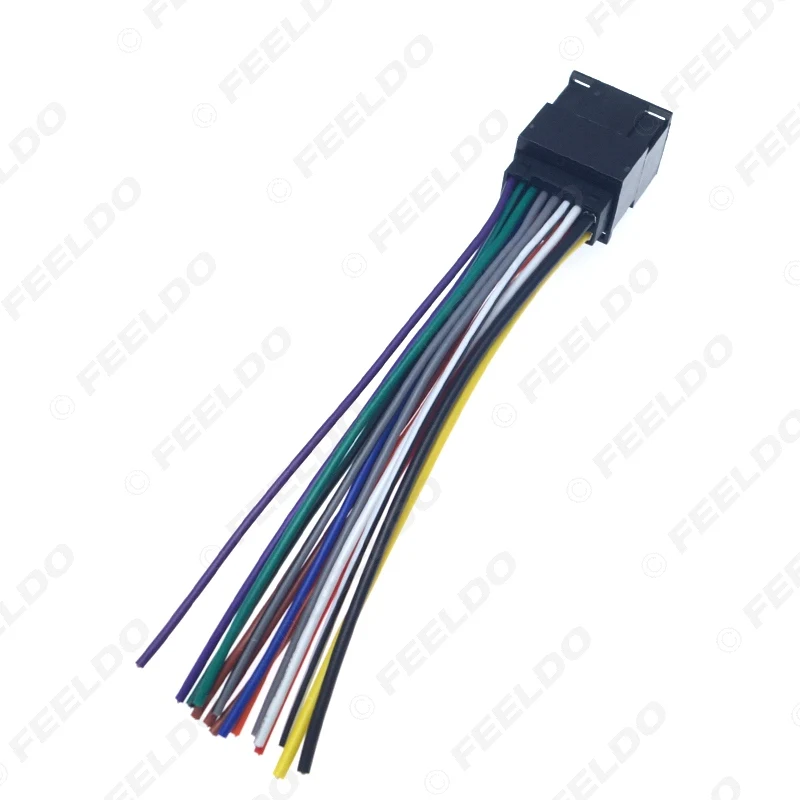 FEELDO 16 контактный автомобильный радиоприемник стереопровод гнездовой кабель для